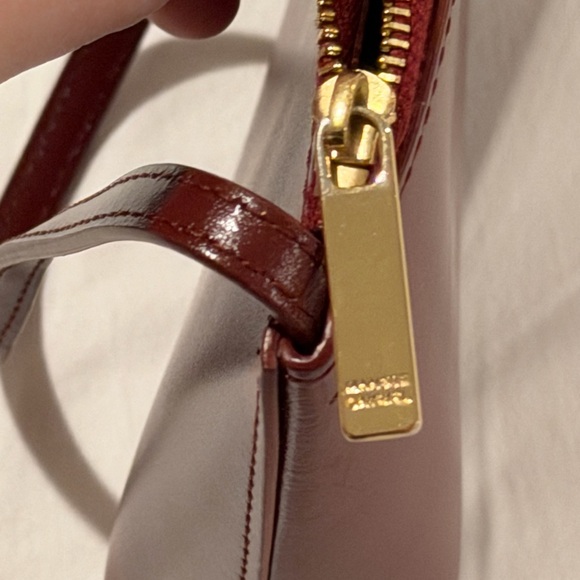 Mansur Gavriel Burgundy Leather Shoulder Bag - Picture 7 of 8